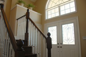 3 Basswood Drive's cathedral foyer