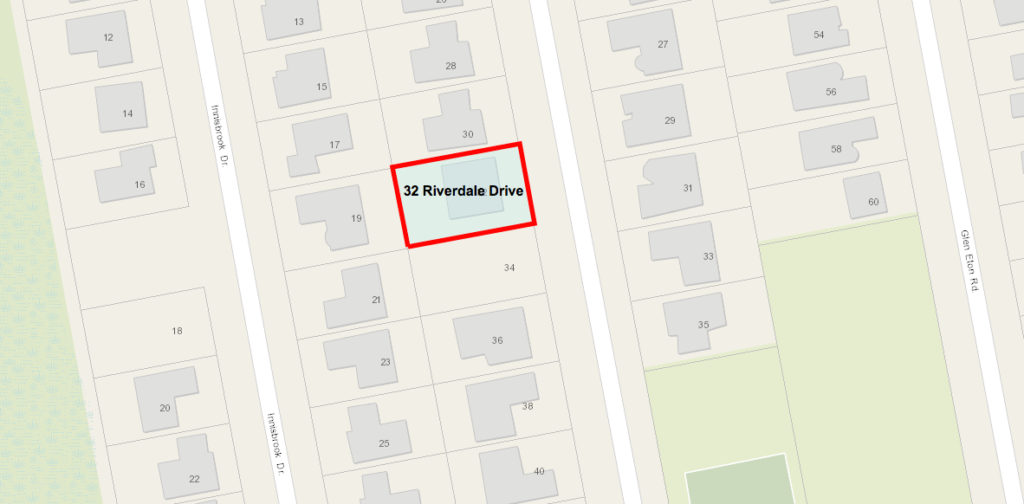 32 Riverdale Drive lot plan